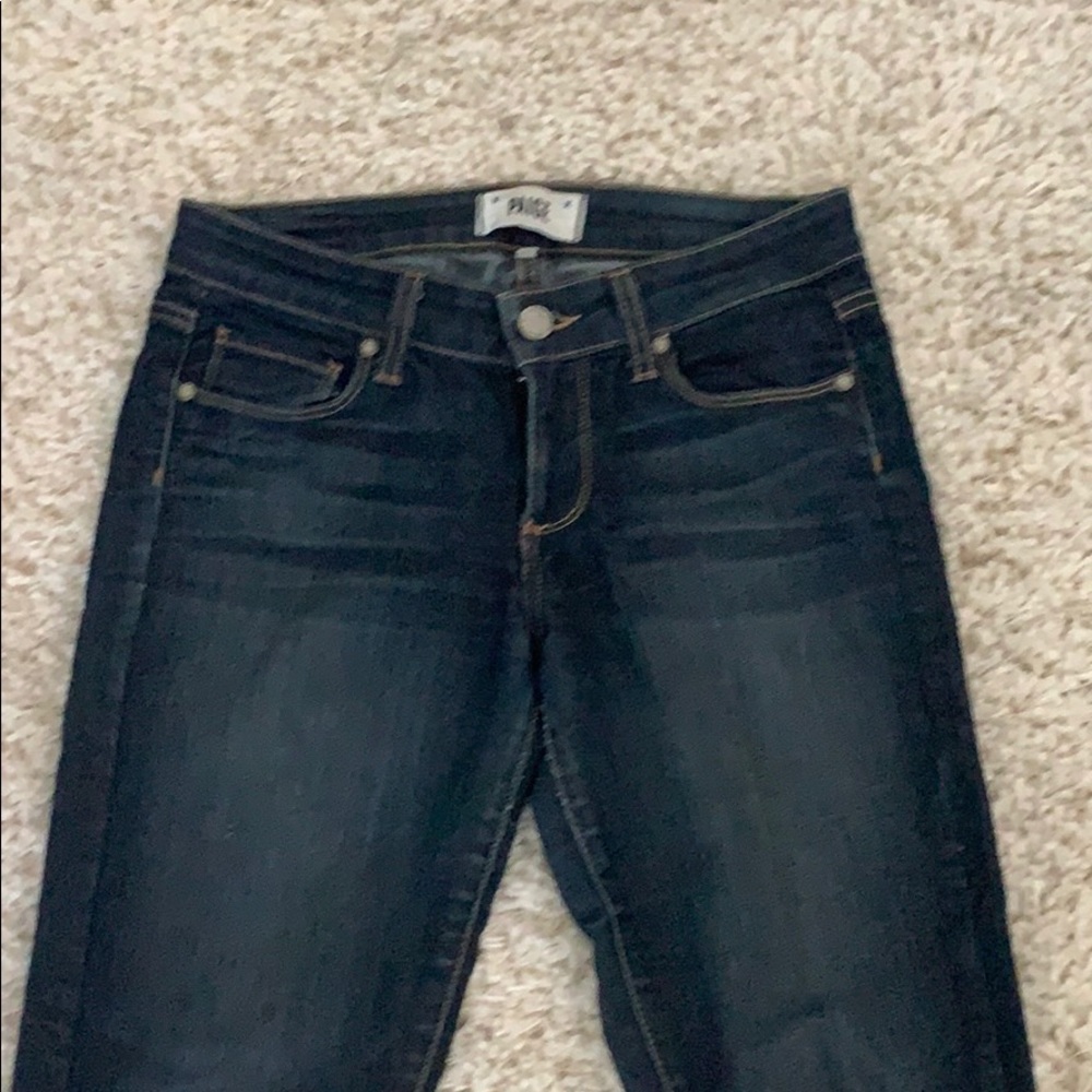 Paige denim skinny full-length dark blue denim